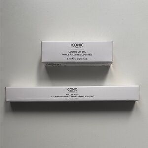 Duo- set- ICONIC London Lustre Lip Oil and Sculpting Lip Liner NWT